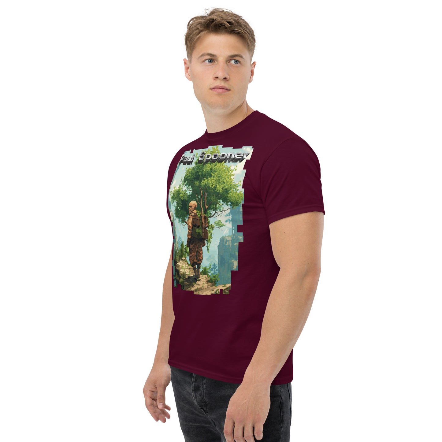 Paul Spooner Voxel Tree Game Designer Tee Shirt, Minecraft Bald Boy Keloğlan