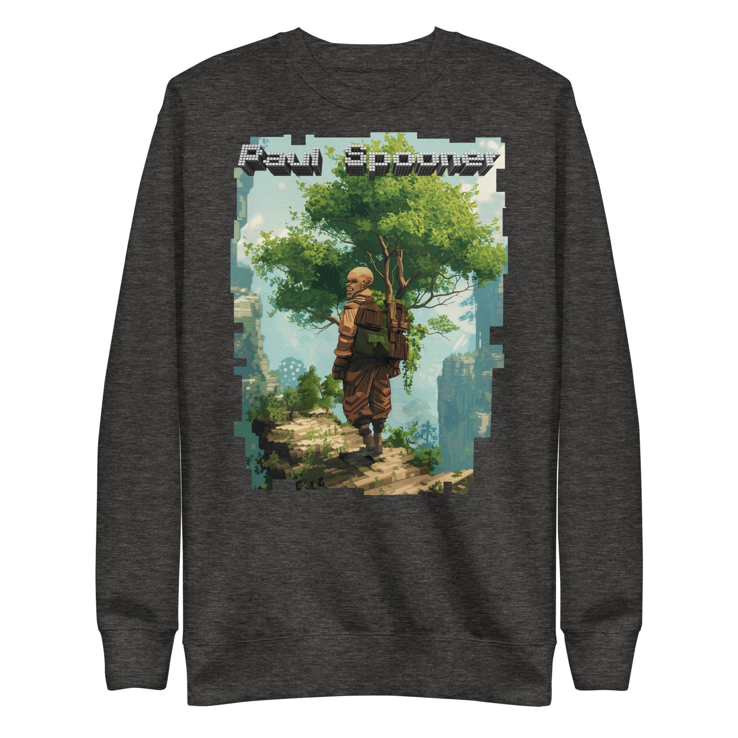 Paul Spooner Voxel Tree Game Designer Unisex Premium Sweatshirt, Minecraft Bald Boy Keloğlan