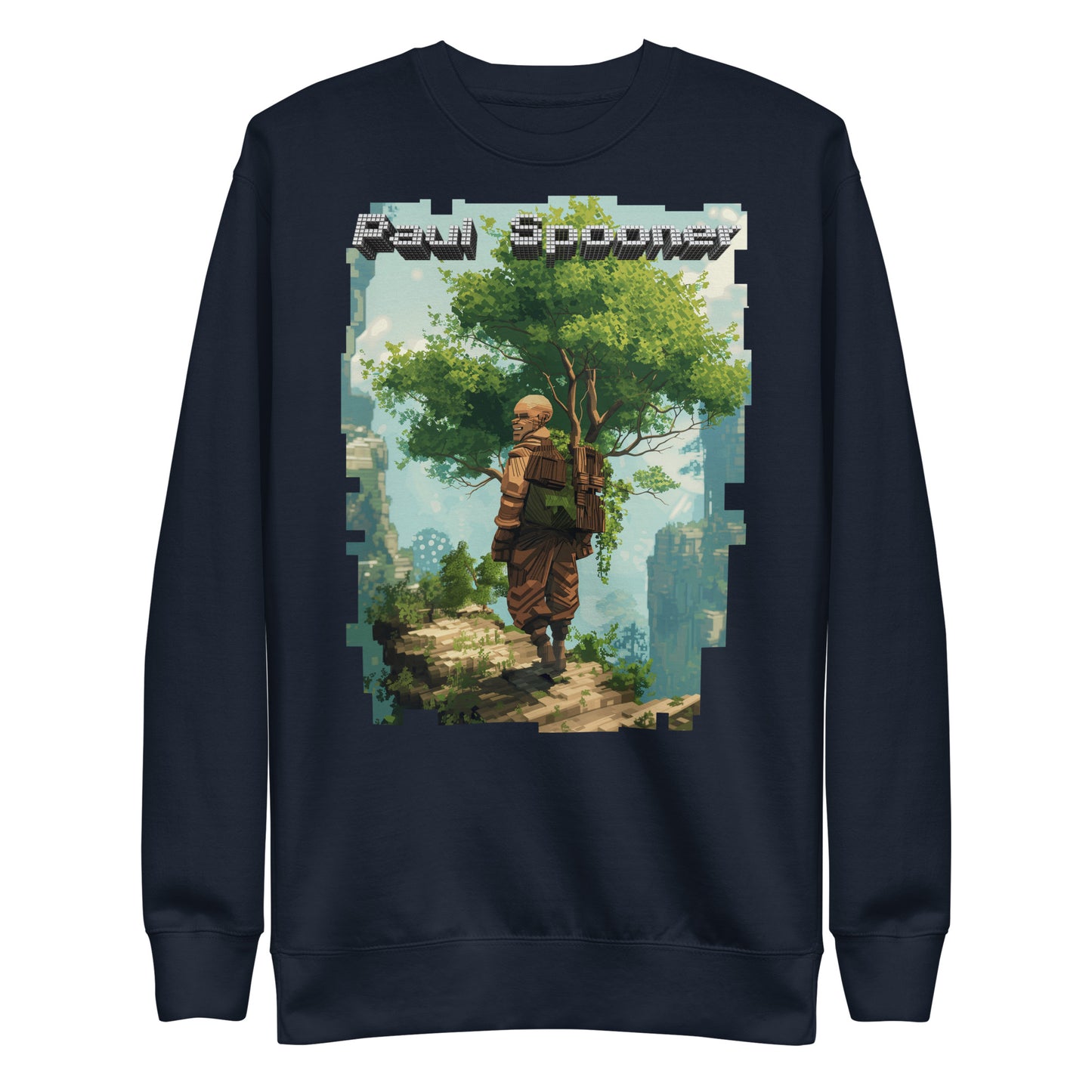 Paul Spooner Voxel Tree Game Designer Unisex Premium Sweatshirt, Minecraft Bald Boy Keloğlan