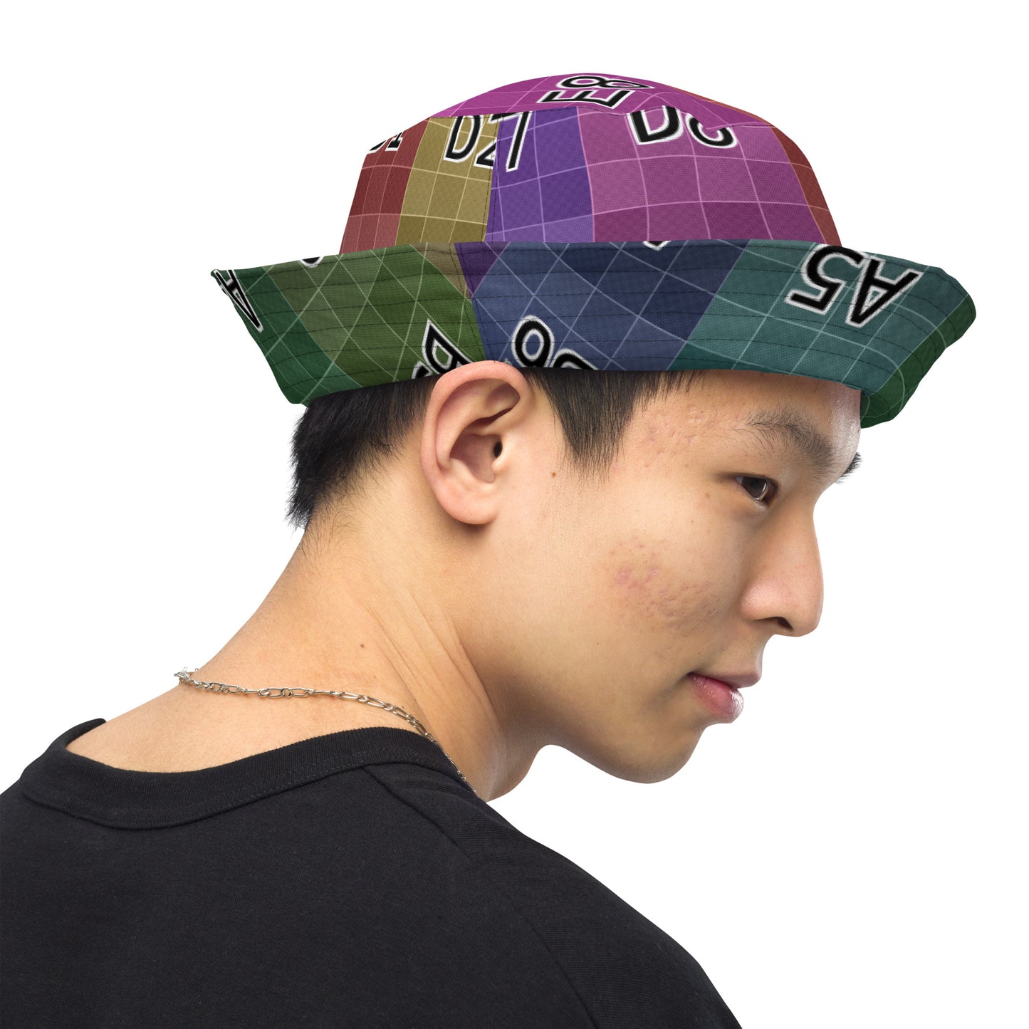 UV Doku Harita Şablonu Tersinir kova şapka