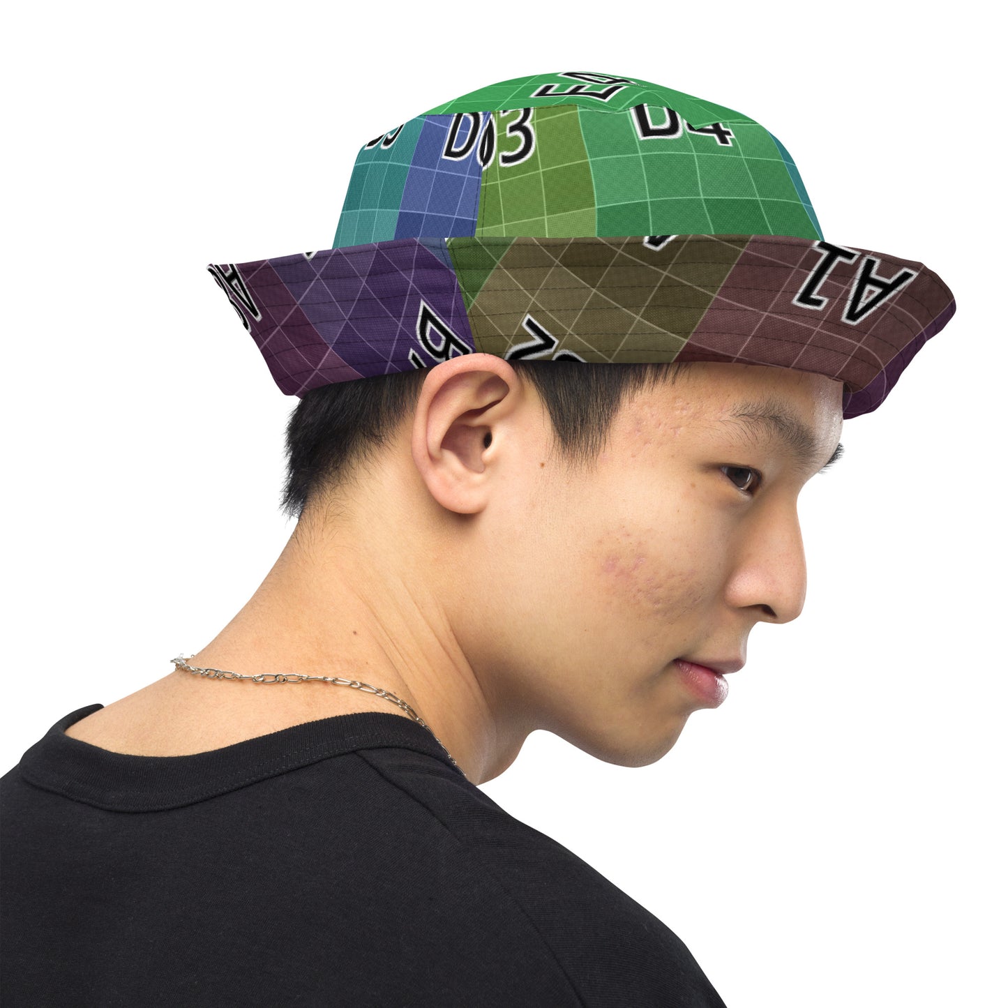 UV Texture Map Template Reversible bucket hat