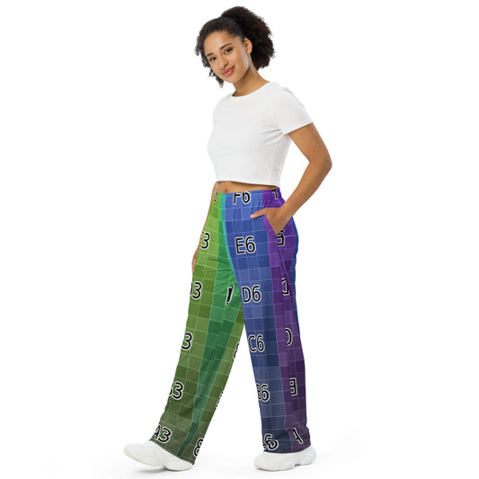 UV Texture Map Template All-over print unisex wide-leg pants